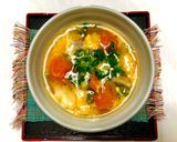 豆腐とトマトの卵入り中華スープ●生姜風味作り方4写真