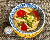 豆腐とトマトの卵入り中華スープ●生姜風味作り方5写真