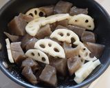 蓮根とこんにゃくのきんぴら作り方2写真