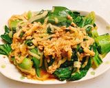 ピリ辛中華風ヘルシーうどん炒め〜糖質0麺作り方7写真