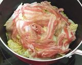 白菜と豚バラ肉のミルフィーユ風鍋作り方3写真