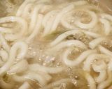 鶏肉うどん鍋からの●うどん玉子雑炊作り方1写真