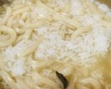 鶏肉うどん鍋からの●うどん玉子雑炊作り方2写真