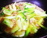 チンゲン菜と豆腐の中華そぼろあんかけ作り方3写真