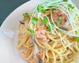明太子としらすのマヨパスタ作り方3写真