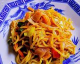 ソース焼きそば。ベーコン入り作り方7写真