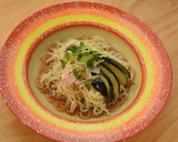 揚げなすとこんにゃく麺の冷やしそば風作り方4写真