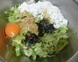 片栗粉でもっちり☆キャベツだけお好み焼き作り方1写真