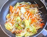鶏油入り野菜炒め作り方7写真