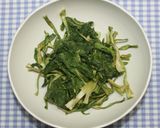 乾燥小松菜と牛こまのペペロンチーノ炒め作り方10写真