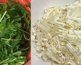 ささみと水菜と湯葉の柚子ポン酢煮作り方1写真