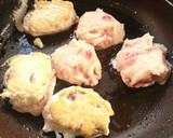 鶏つくねの照り焼き 卵の黄身添え作り方3写真