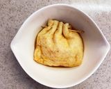 簡単☆レンチン甘辛巾着たまご作り方3写真