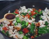 菜の花と鶏ひきのガパオライス作り方4写真