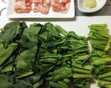 ＊豚バラとほうれん草の生姜スープ＊作り方1写真
