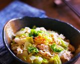 生姜たっぷり白菜と豚肉のピリ辛レンチン煮作り方10写真