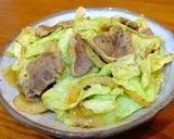 豚タンキャベツカレー炒め。作り方8写真