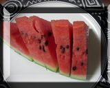 *ﾟ汁を逃さないでスイカを食べる切り方作り方2写真