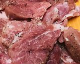 豚ヘレ肉一口ステーキ●塩バタレモンソース作り方1写真