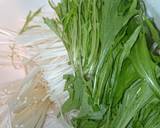 レンジで簡単、水菜とえのきとサラミ和え作り方1写真