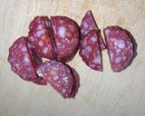 レンジで簡単、水菜とえのきとサラミ和え作り方2写真