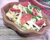 レンジで簡単、水菜とえのきとサラミ和え作り方5写真