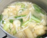 もやしと小松菜の味噌汁♪作り方4写真