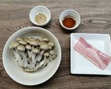 【副菜】しめじベーコンのレンジ蒸し作り方1写真
