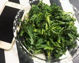 生春菊で　春菊とリンゴのサラダ作り方1写真