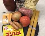 トマト缶なし　ミートソース　スパゲティ作り方1写真