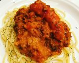 トマト缶なし　ミートソース　スパゲティ作り方16写真