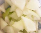 全てレンジ胸肉根菜のからし味噌味蒸し煮作り方4写真