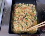 お弁当に♡鶏そぼろとたっぷり野菜の卵焼き作り方8写真