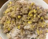 香港家庭料理　豆もやしと豚ひき肉の炒め物作り方7写真