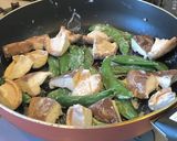 スナップえんどう&キノコのマヨ炒め＊作り方3写真