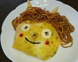 節分やキャラ弁にも♪黄色鬼さん焼きそば♪作り方7写真