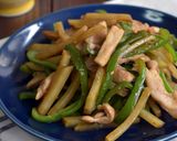 節約メニュー♪鶏肉とじゃがぴーチンジャオ作り方5写真