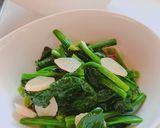 ほうれん草のにんにくチーズ作り方5写真