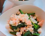ほうれん草のにんにくチーズ作り方6写真