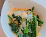 ほうれん草のにんにくチーズ作り方7写真