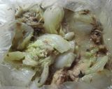 鯖缶と白菜のレンジ蒸し作り方7写真