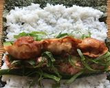 お弁当に鮭マヨと餃子の海苔巻き風作り方4写真