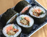 お弁当に鮭マヨと餃子の海苔巻き風作り方7写真