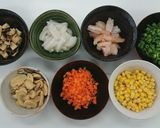 炊飯器で簡単に！　しいたけ海鮮ピラフ作り方3写真
