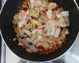 炊飯器で簡単に！　しいたけ海鮮ピラフ作り方4写真