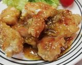 揚げない鶏唐揚げのごま甘酢炒め作り方7写真