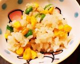コーンと枝豆で和風炒飯作り方3写真