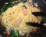 ほうれん草とベーコンのペペロンチーノ♡作り方4写真