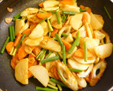 長いもとちくわのカレー味ぽん炒め作り方2写真