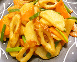 長いもとちくわのカレー味ぽん炒め作り方3写真